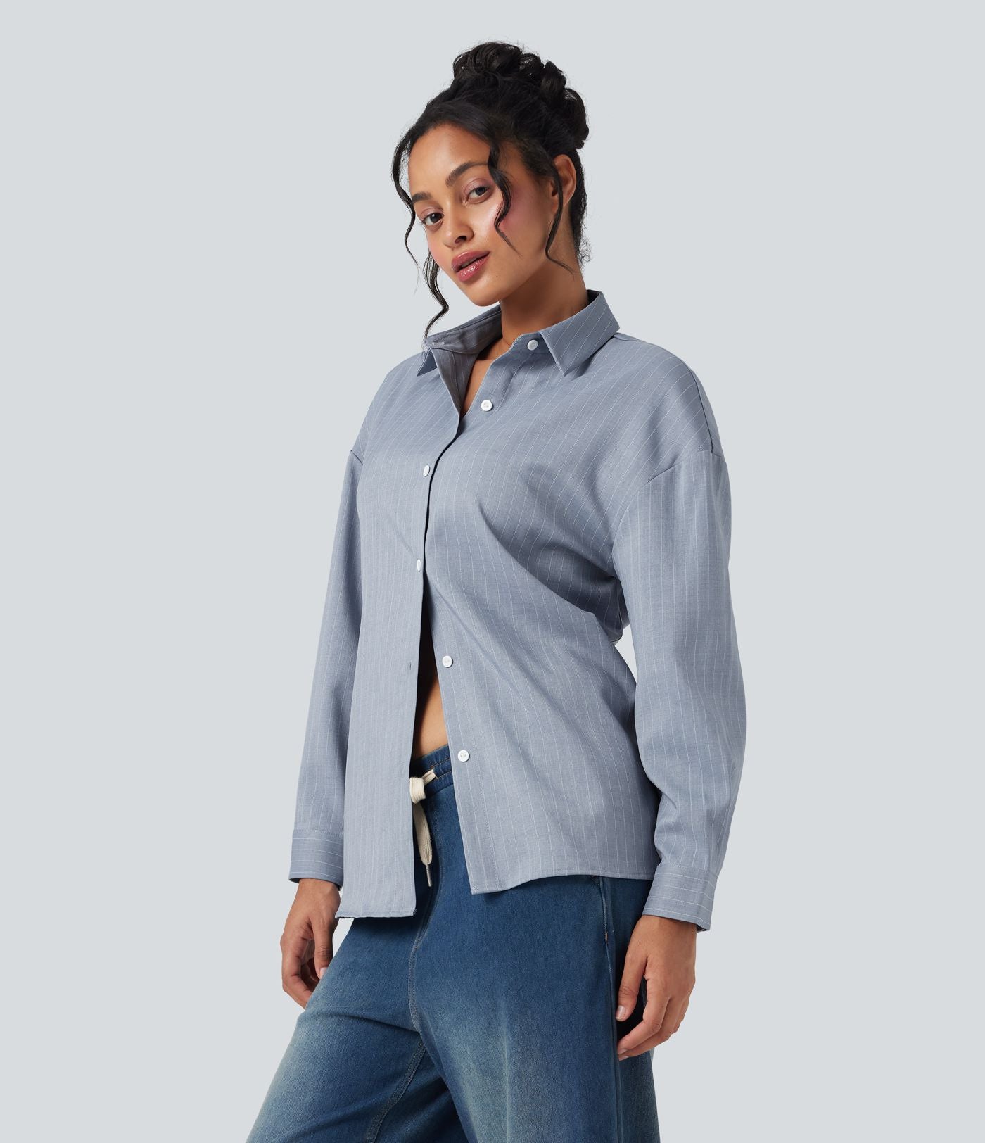 Chemise de travail rayée manches longues