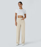 Pantalon taille haute coupe droite DayStretch avec poches
