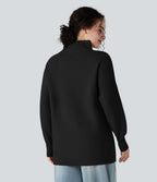 Pull casual col cheminée manches longues