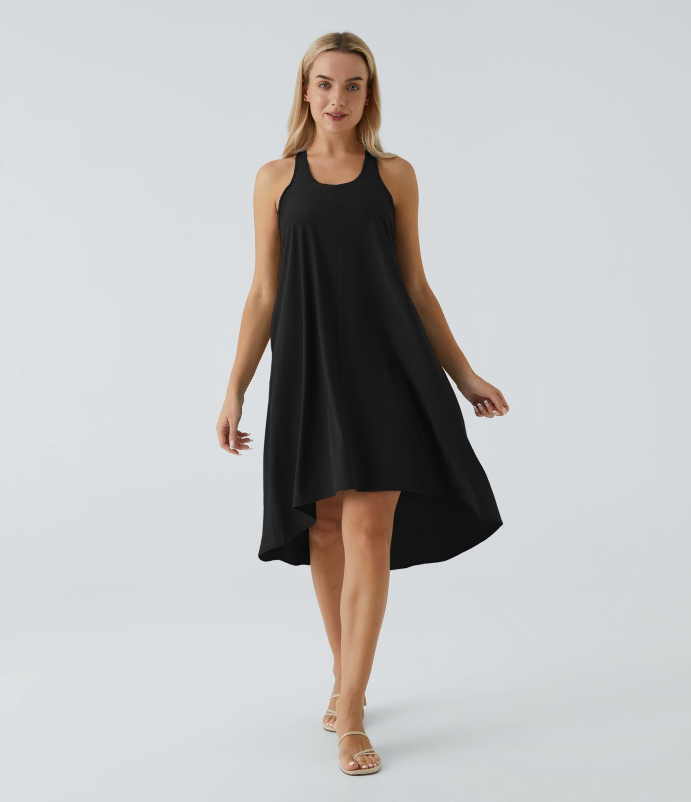 Robe décontractée mi-longue Breezeful™ dos nageur poche latérale fluide asymétrique séchage rapide A-C