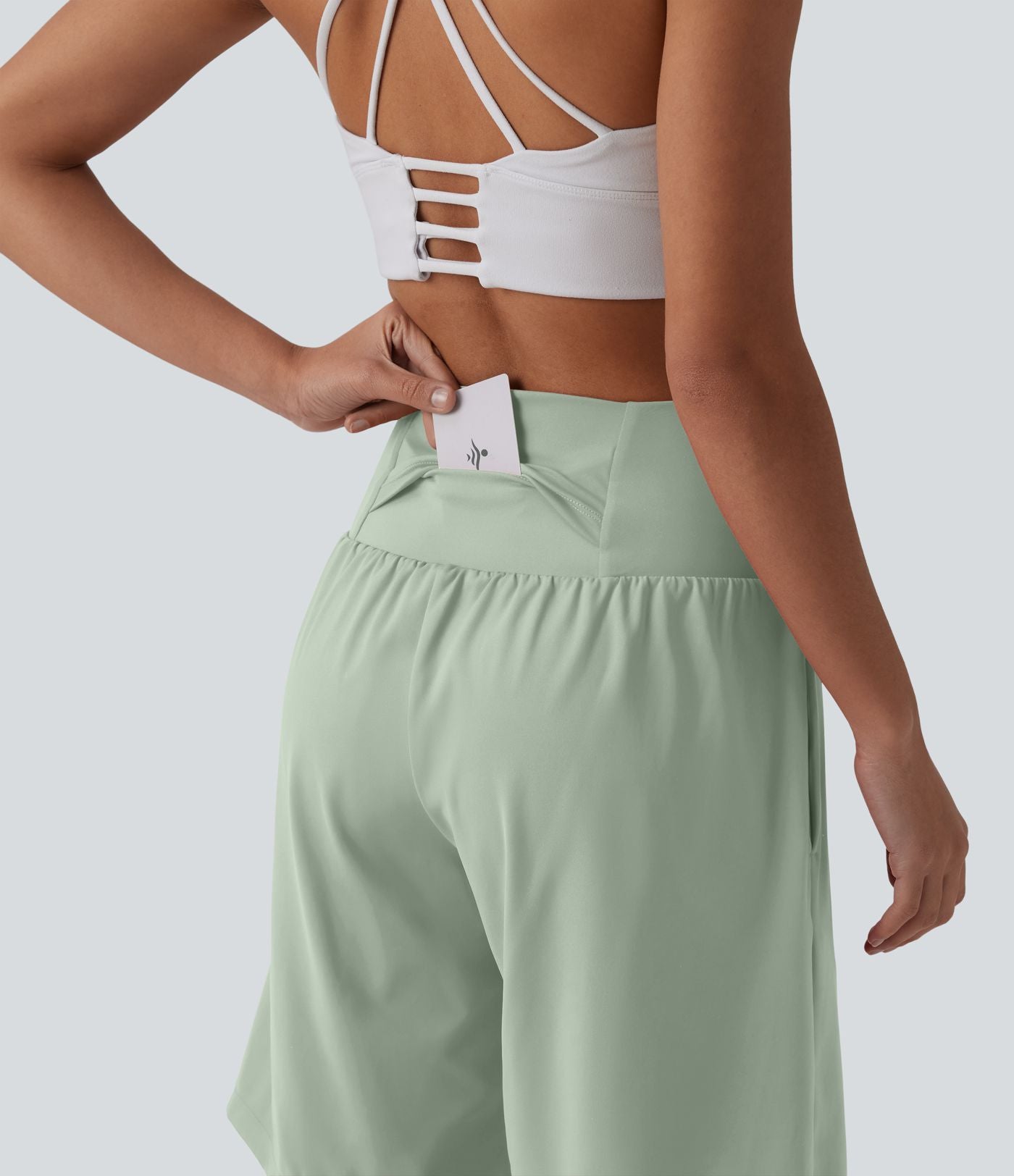 Short de yoga 2-en-1 SoftlyZero™ Airy taille très haute effet frais InstantCool 22,8 cm avec poches
