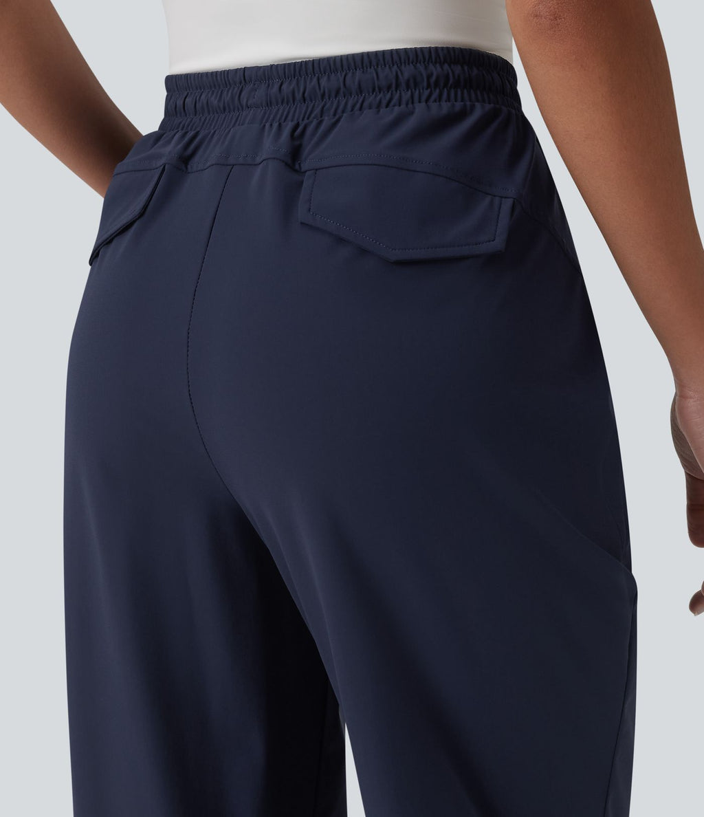 Jogging de golf taille mi-haute à séchage rapide effet frais InstantCool avec cordon de serrage et poches, protection solaire UPF40+