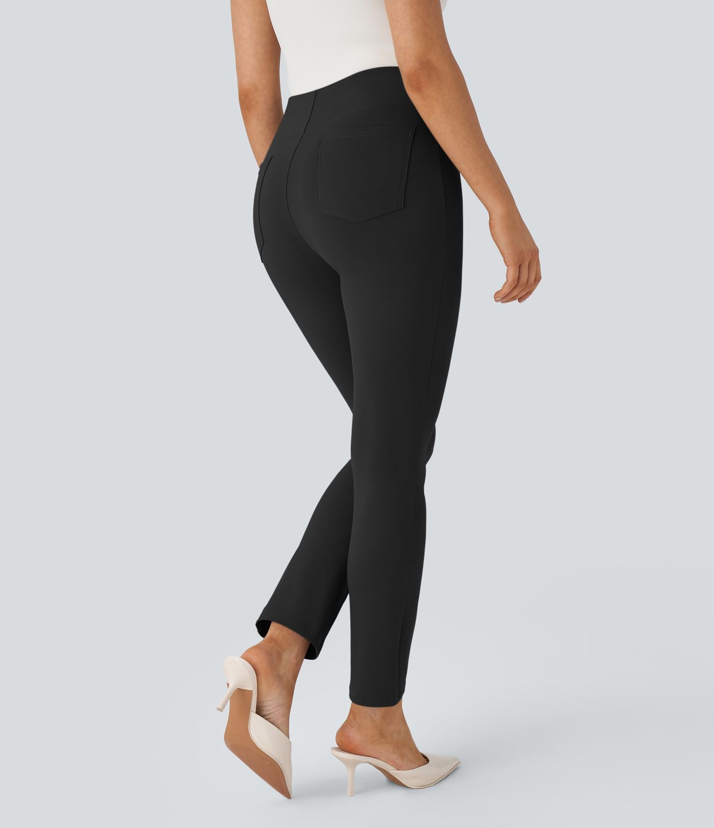Pantalon tailleur fuselé taille haute Halara Flex™ avec poches