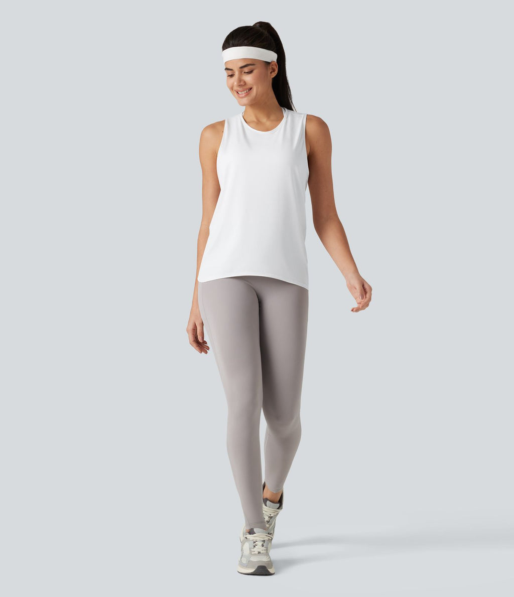 Débardeur de sport yoga dos nageur croisé effet frais InstantCool séchage rapide sans manches, protection solaire UPF50+
