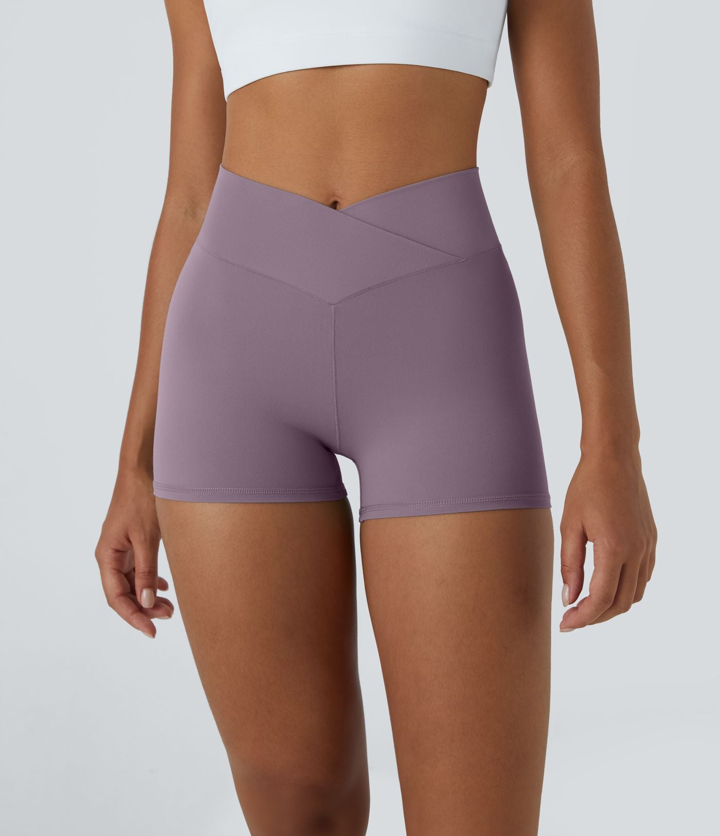 Softlyzero™ Short 7,5cm Biker Taille Haute Croisé Uni
