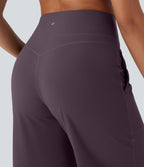 Pantalon de yoga droit gainant taille haute avec poches Halara UltraSculpt™