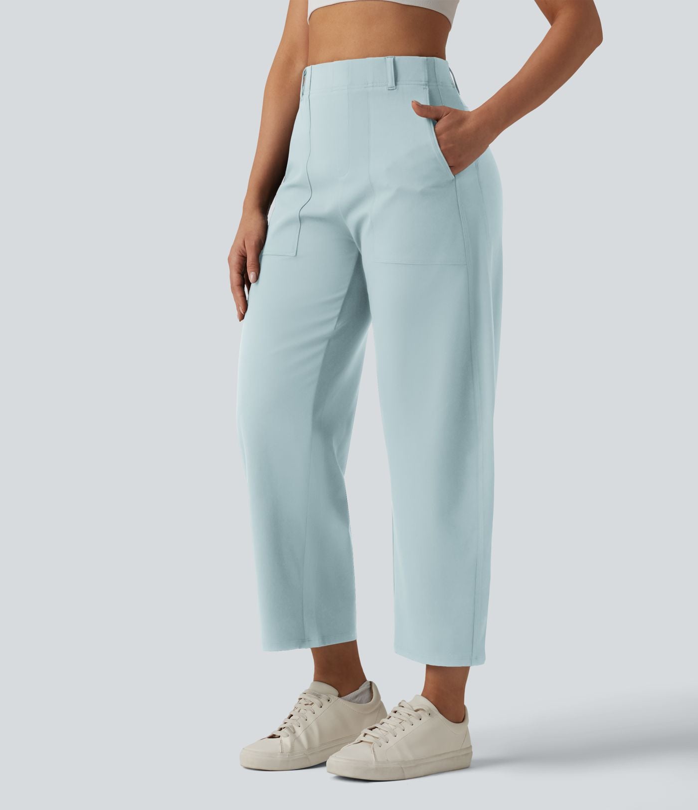 Pantalon barrel DayStretch taille haute avec poches