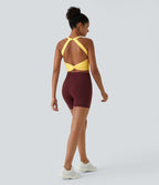 Débardeur yoga court SoftlyZero™ Plush à découpes A-C
