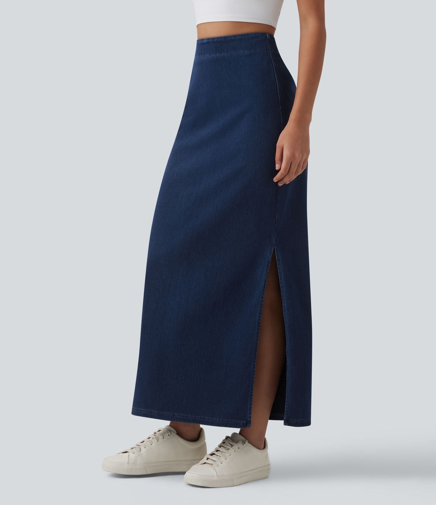 Halara Flex™ Jupe maxi casual en jean taille haute gainante