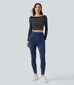 Legging décontracté gainant taille haute effet denim avec poches Halara Flex™