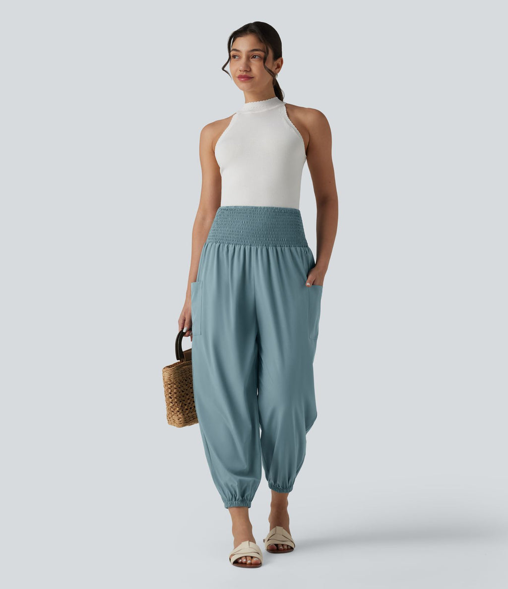 Jogging Breezeful™ taille ultra haute froncé, séchage rapide, avec poches