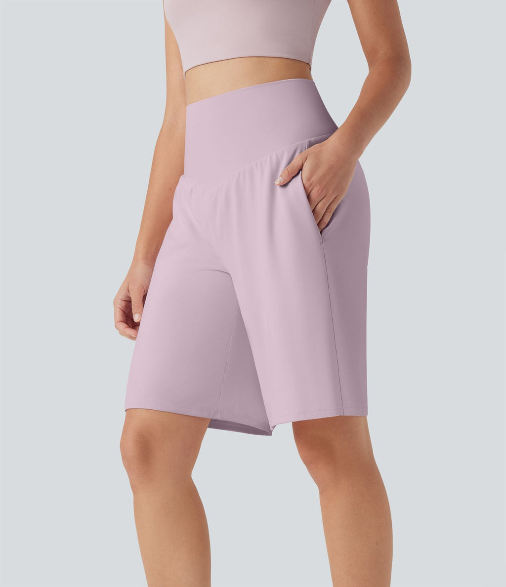 Bermuda SoftlyZero™ Airy de yoga taille haute avec poches multiples et effet frais InstantCool