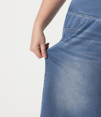 Short en jean Halara Flex™ ample décontracté grande taille ventre plat, taille haute, croisé, à poches