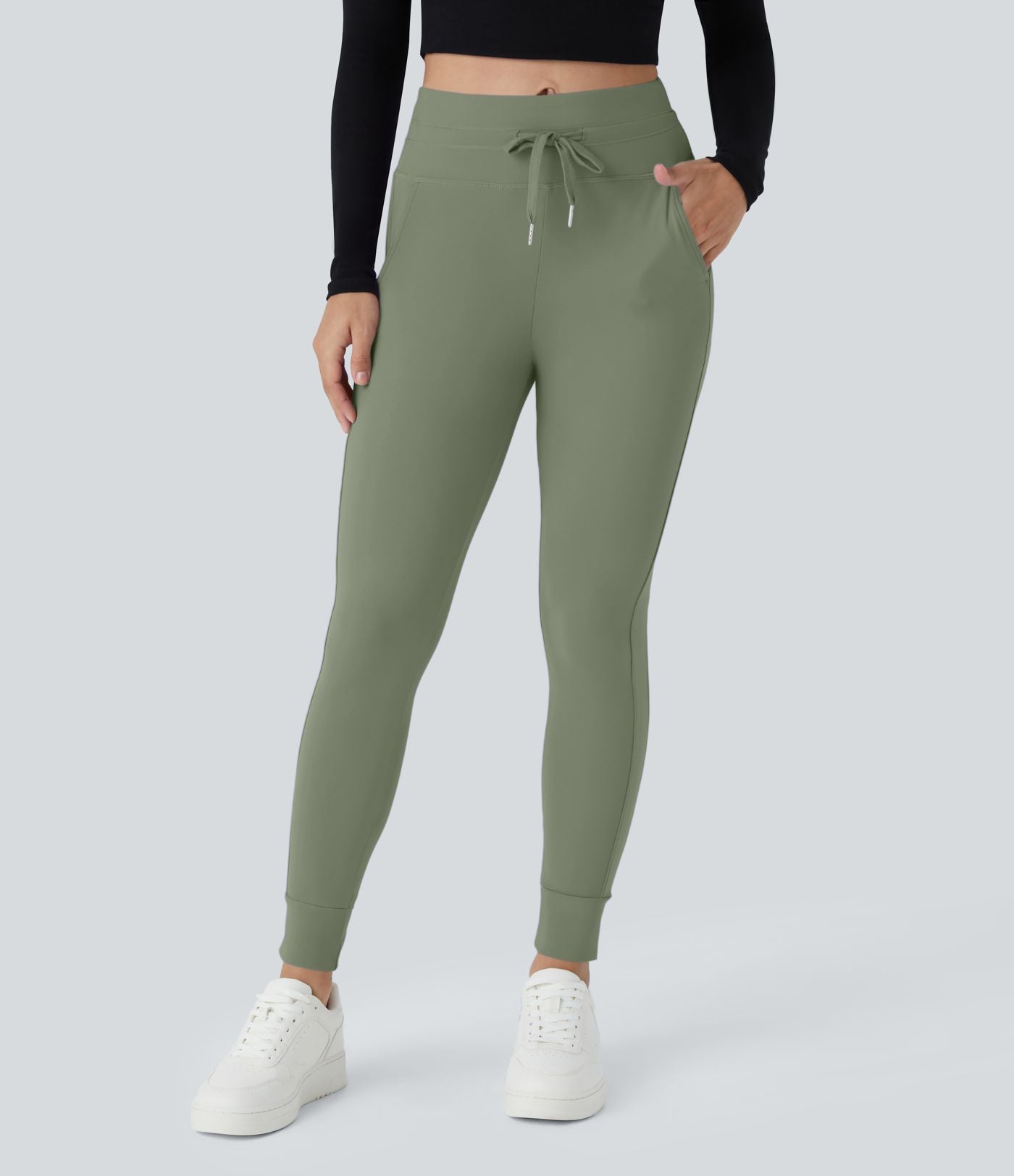 Jogging taille haute Softlyzero™ Plush avec cordon de serrage et poches latérales