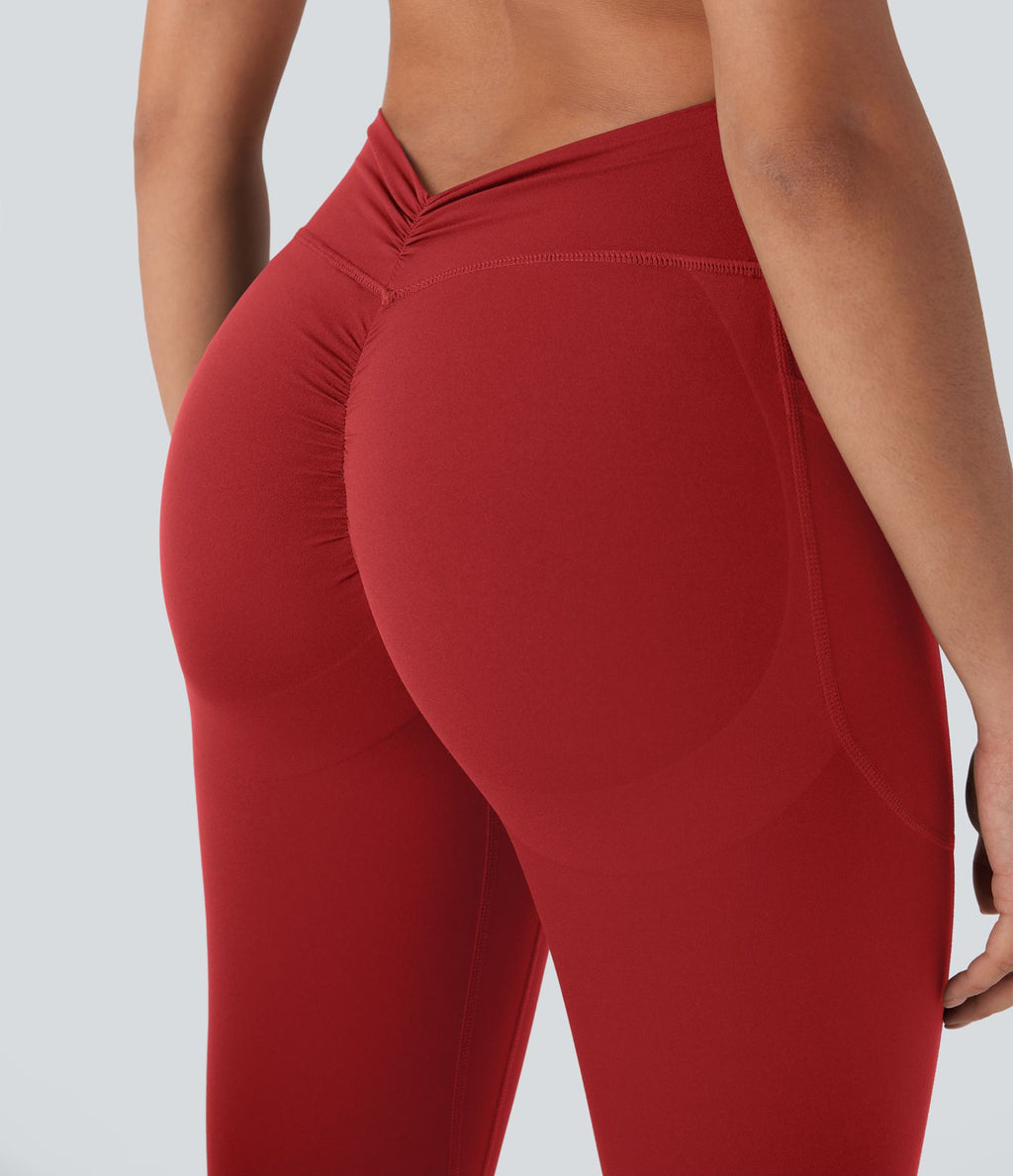 Legging de yoga gainant galbant taille haute avec fronces et poches Halara UltraSculpt™