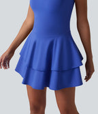 Robe de sport mini de tennis SoftlyZero™ Airy 2-en-1 à volants, à effet frais InstantCool, poches, accès facile Easy Peasy, protection solaire UPF50+