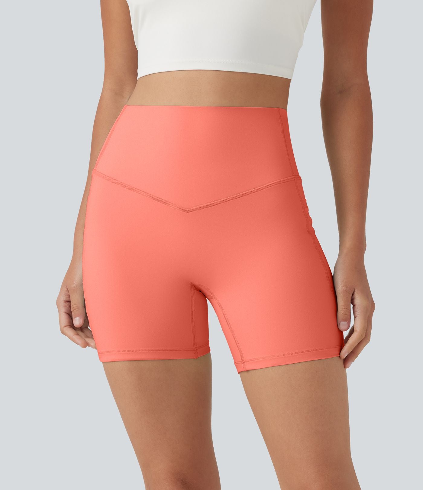 Short biker Halara UltraSculpt™ taille haute effet ventre plat avec poches, 12,5 cm