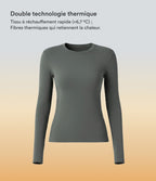 Haut thermique col rond à manches longues sans couture HeatCore OneForm Seamless Flow