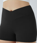 Softlyzero™ Short 7,5cm Bike Yoga à Taille Haute Croisée Unie Grande Taille