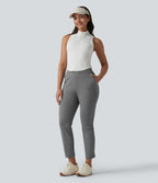 Pantalon de golf fuselé taille haute avec poches