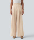 Pantalon tailleur Halara Flex™ large satin taille haute avec poches