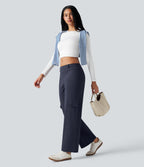 Pantalon tailleur thermique SoftlyZero™ Plush coupe droite taille mi-haute avec poches