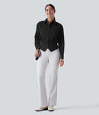 Chemise tailleur col manches longues taille cintrée ajustable