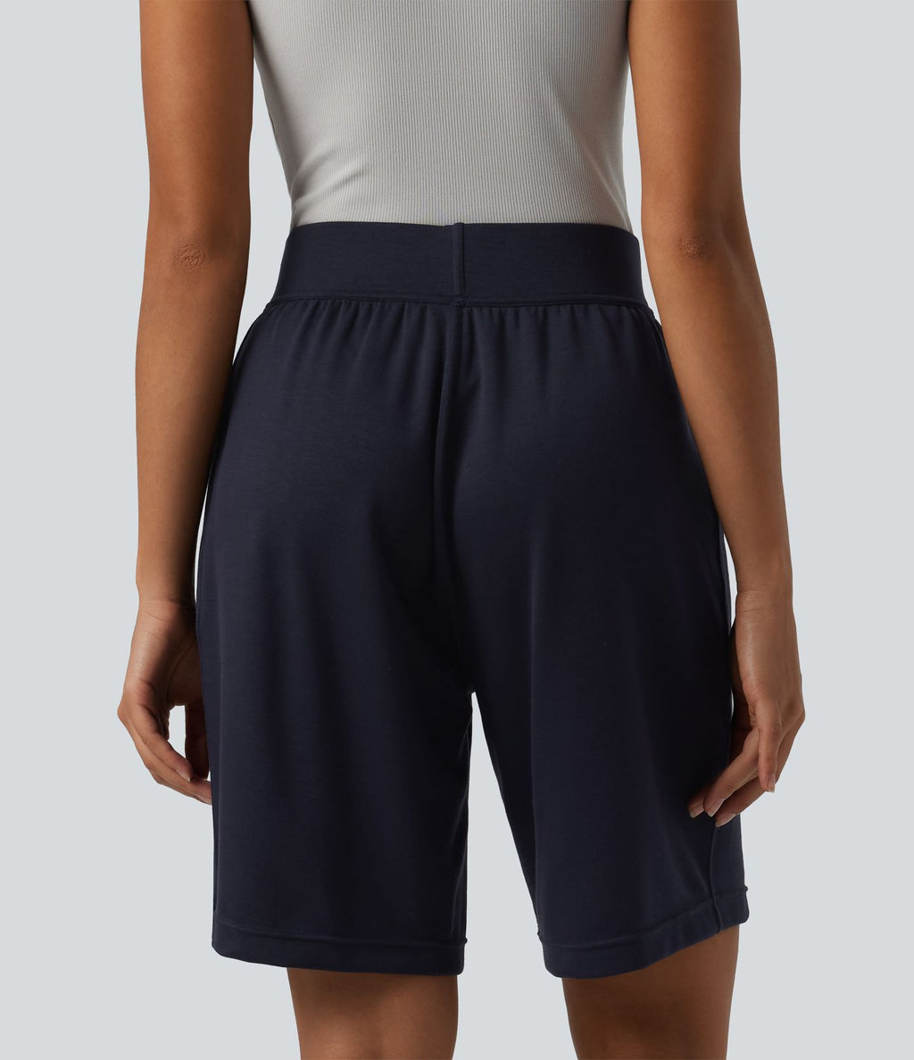 Short tailleur taille haute avec poches
