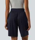 Short tailleur taille haute avec poches