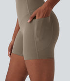 Short cycliste 12,5 cm d'entraînement gainant galbant taille haute avec poches Halara UltraSculpt™
