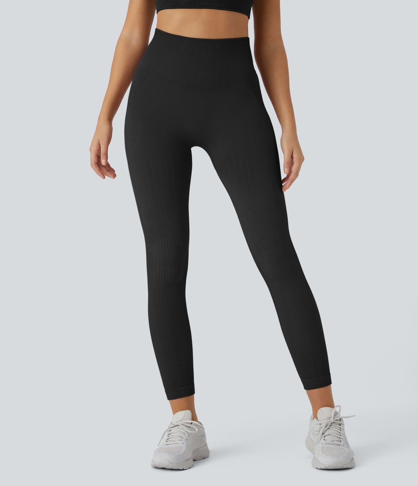 Legging d'entraînement gainant effet push-up taille haute côtelé doux sans couture OneForm Seamless Flow