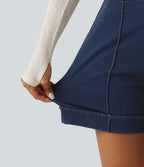 Short en jean casual taille haute Halara Flex™ 12,5 cm avec poches