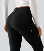 Pantalon cargo DayStretch taille haute galbant effet liftant fessiers avec poches