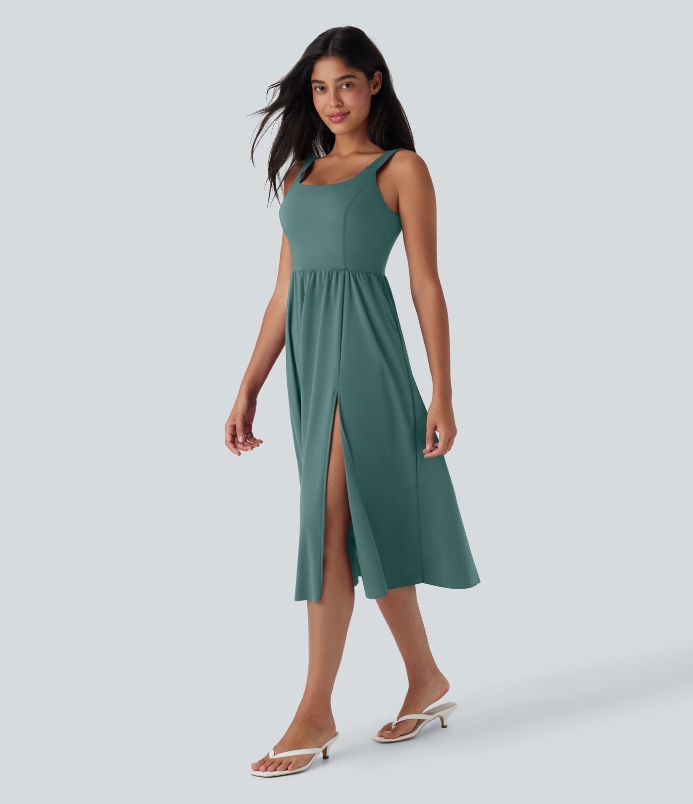 Robe décontractée mi-longue SoftlyZero™ Airy avec coques et effet frais InstantCool avec poches, bonnets E-G