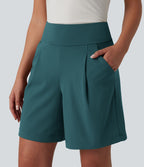 Short tailleur ample DayStretch taille haute 17,5 cm avec poches