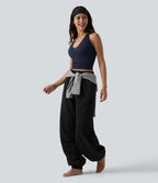 OneForm Seamless Flow Débardeur de yoga crop dos nu croisé décolleté en V profond avec soutien-gorge intégré