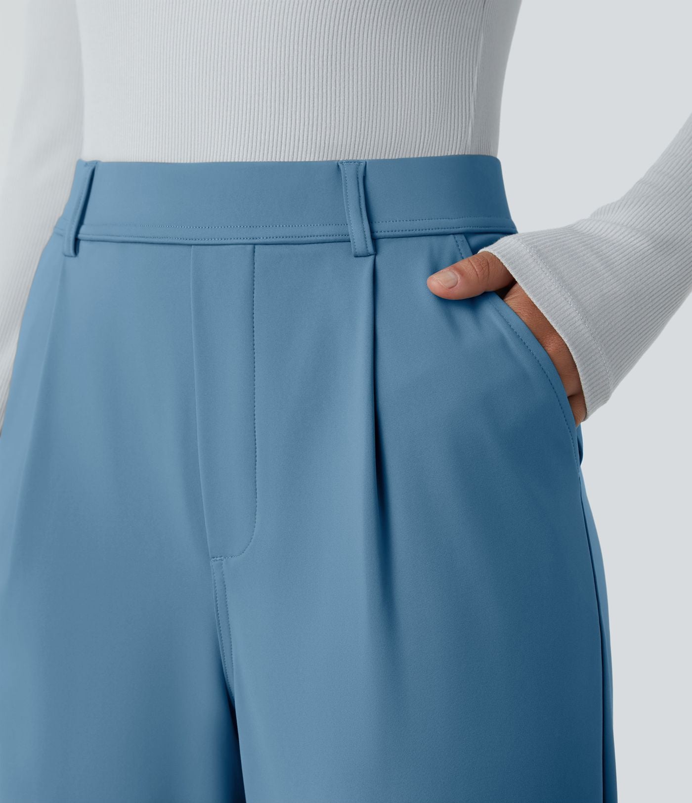 Pantalon tailleur évasé taille haute Halara Flex™ DayStretch avec poches