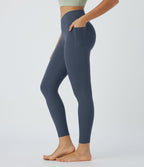 Halara UltraSculpt™ Legging Yoga 7/8 à Taille Haute Croisée avec Contrôle du Ventre et Push-up Toucher Frais Poches Latérales