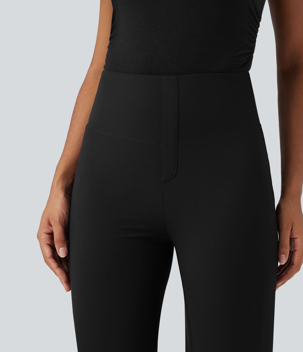Pantalon de travail droit gainant taille haute avec poches Halara UltraSculpt™