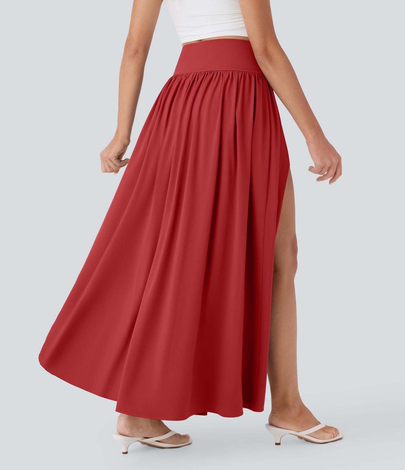 Jupe maxi fluide 2-en-1 gainante taille haute à séchage rapide Breezeful™