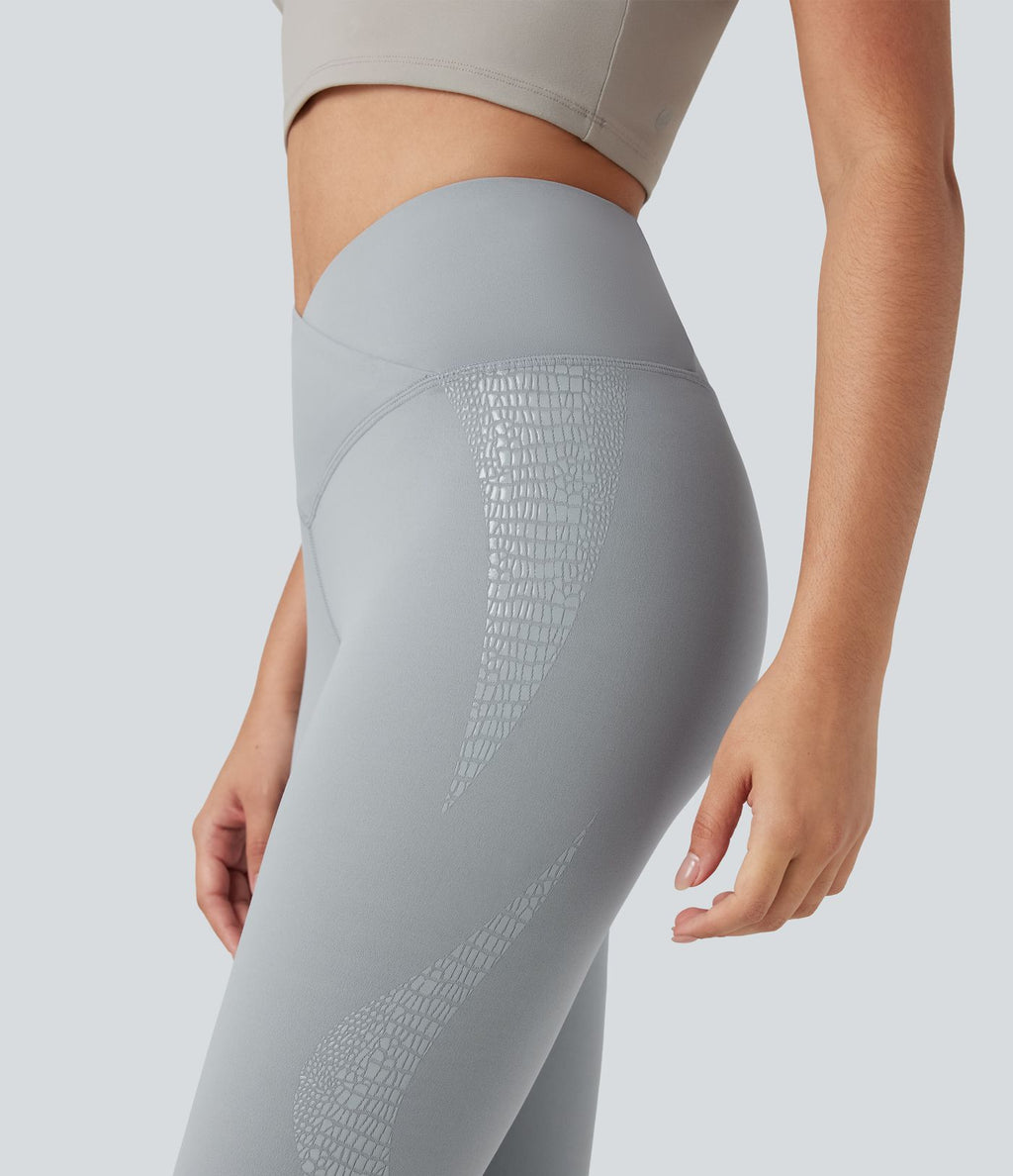 Legging yoga SoftlyZero™ 7/8 skinny taille haute croisée avec poches - UPF50+