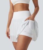 Jupe mini tennis 2-en-1 plissée taille haute sans couture OneForm Seamless Flow avec poches