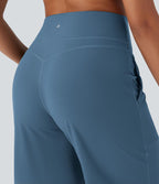 Pantalon de yoga droit gainant taille haute avec poches Halara UltraSculpt™