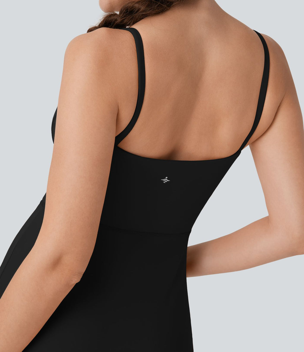 Robe décontractée mini 2-en-1 Softlyzero™ Plush avec corset, dos nu et poche latérale - Longueur allongée