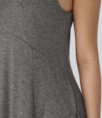 Robe Casual Débardeur Longue Fluide Fendue Dos Nu à Col en U