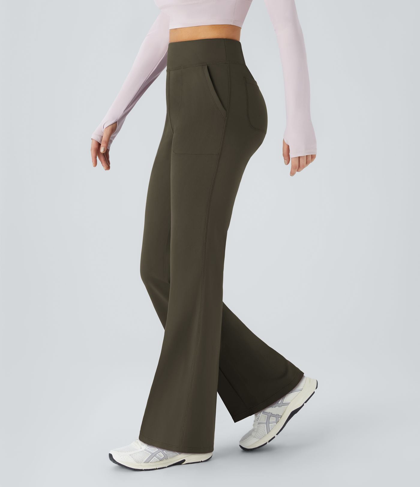 Legging évasé uni taille haute DayStretch avec poches