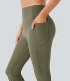 Pantalon de yoga à coupe bootcut gainant galbant taille haute avec effet scrunch et poches Halara UltraSculpt™