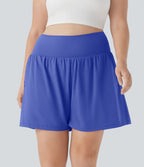 Short tailleur 2-en-1 Cool Touch yoga taille très haute Softlyzero™ Airy grande taille 17,5 cm avec poches