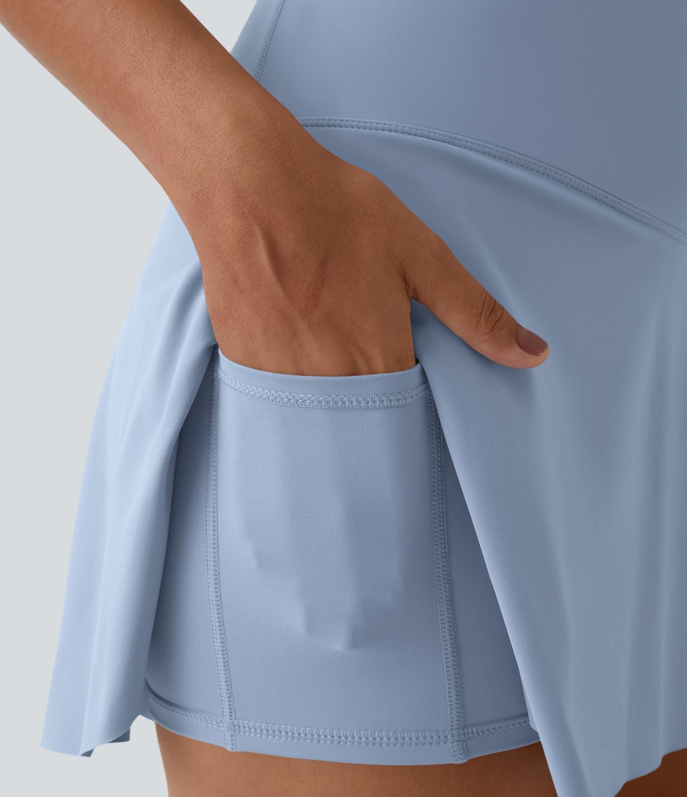 Jupe de tennis mini 2-en-1 quotidienne SoftlyZero™ Airy avec croisement, poche latérale et effet frais InstantCool, Lucid, protection solaire UPF50+