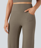 Pantalon de yoga droit gainant taille haute avec poches Halara UltraSculpt™